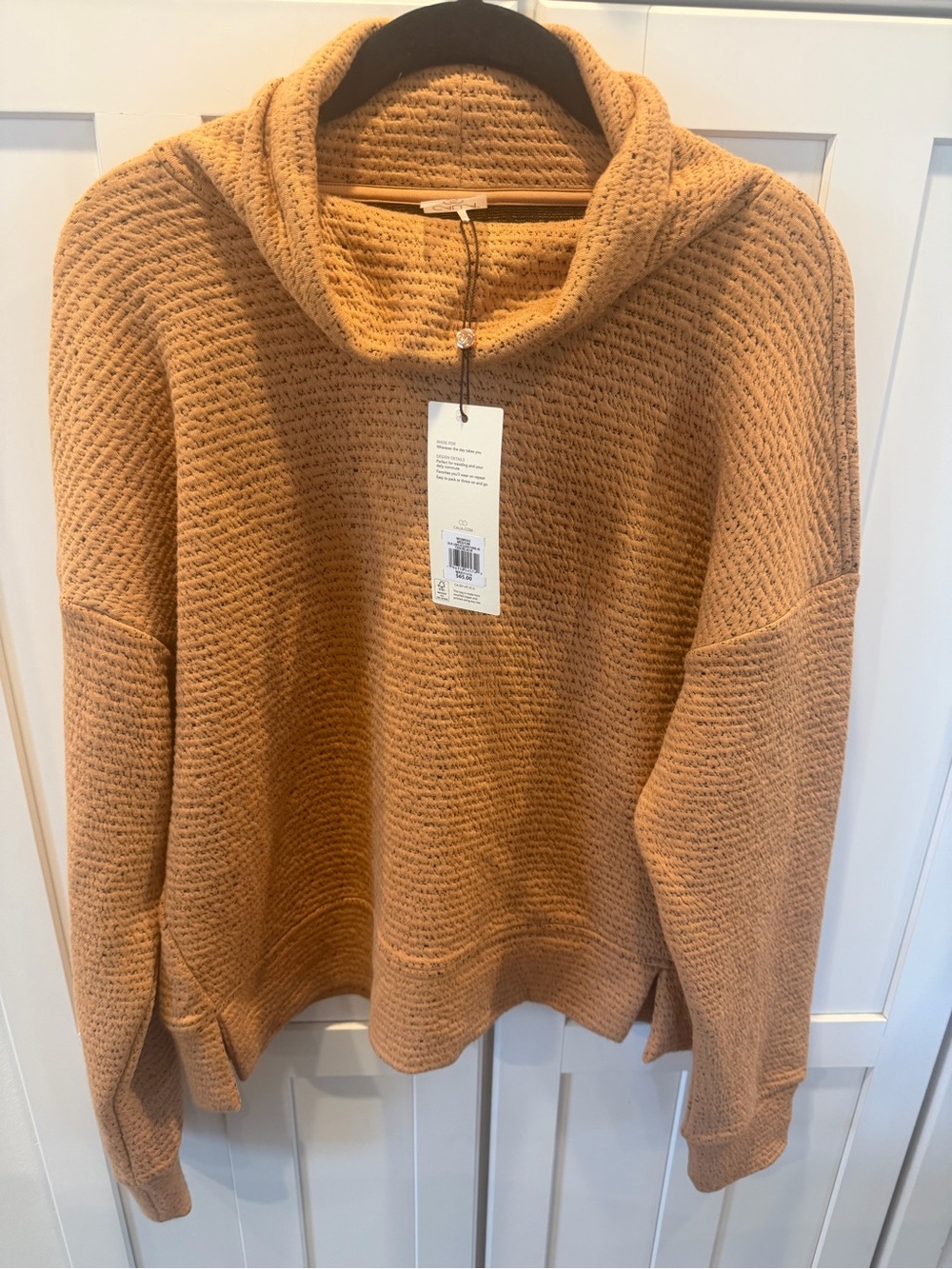 NWT Calia Waffle-Knit Hooded Sweater